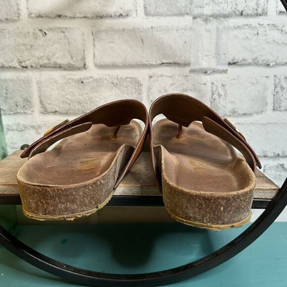 Sam Edelman Leather Thong Sandals Birkenstock Style Size 8 - Picture 5 of 5